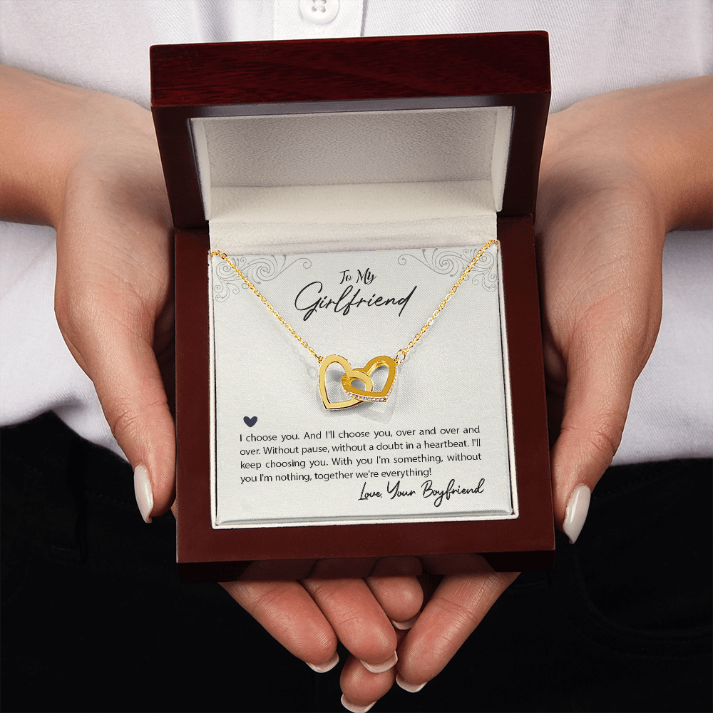 To My Girlfriend I Choose You Inseparable Necklace-Express Your Love Gifts