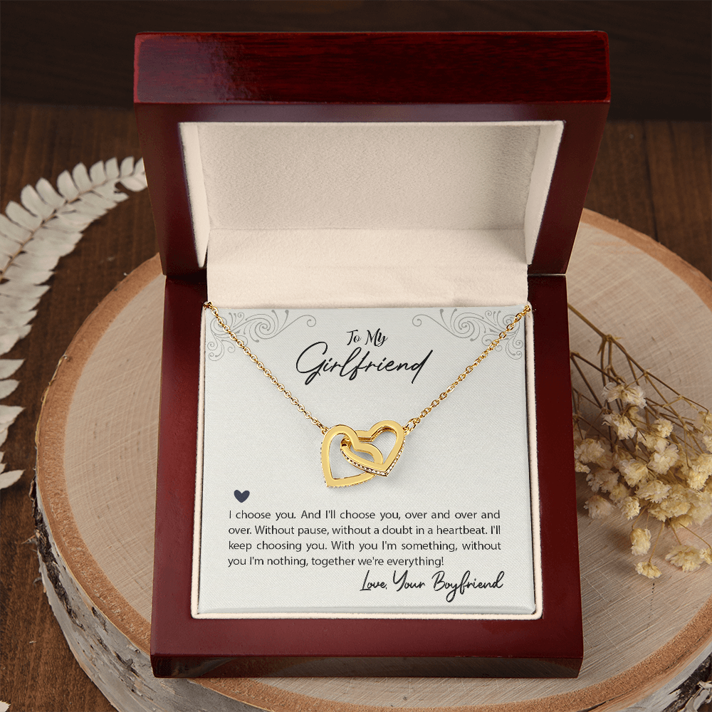 To My Girlfriend I Choose You Inseparable Necklace-Express Your Love Gifts