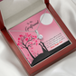 To My Girlfriend I Gave my Heart to You Alluring Ribbon Necklace Message Card-Express Your Love Gifts