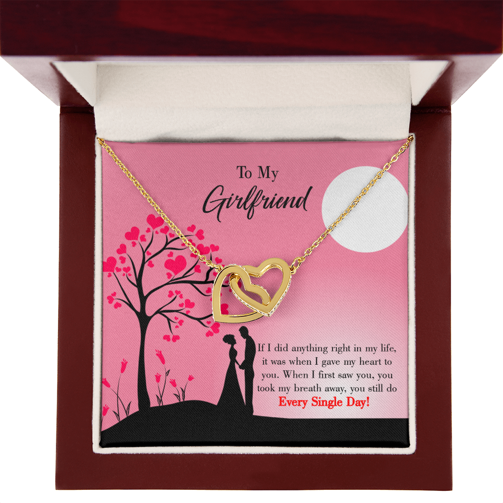 To My Girlfriend I Gave My Heart to You Inseparable Necklace-Express Your Love Gifts