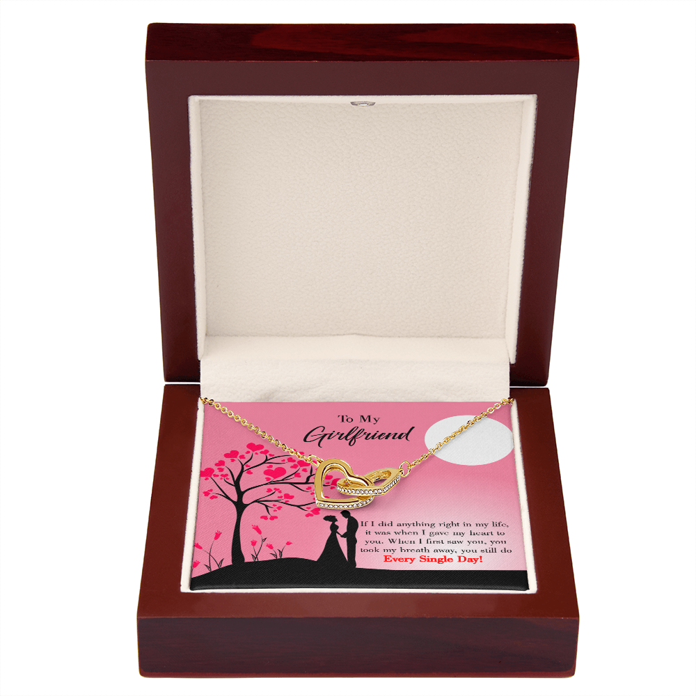 To My Girlfriend I Gave My Heart to You Inseparable Necklace-Express Your Love Gifts