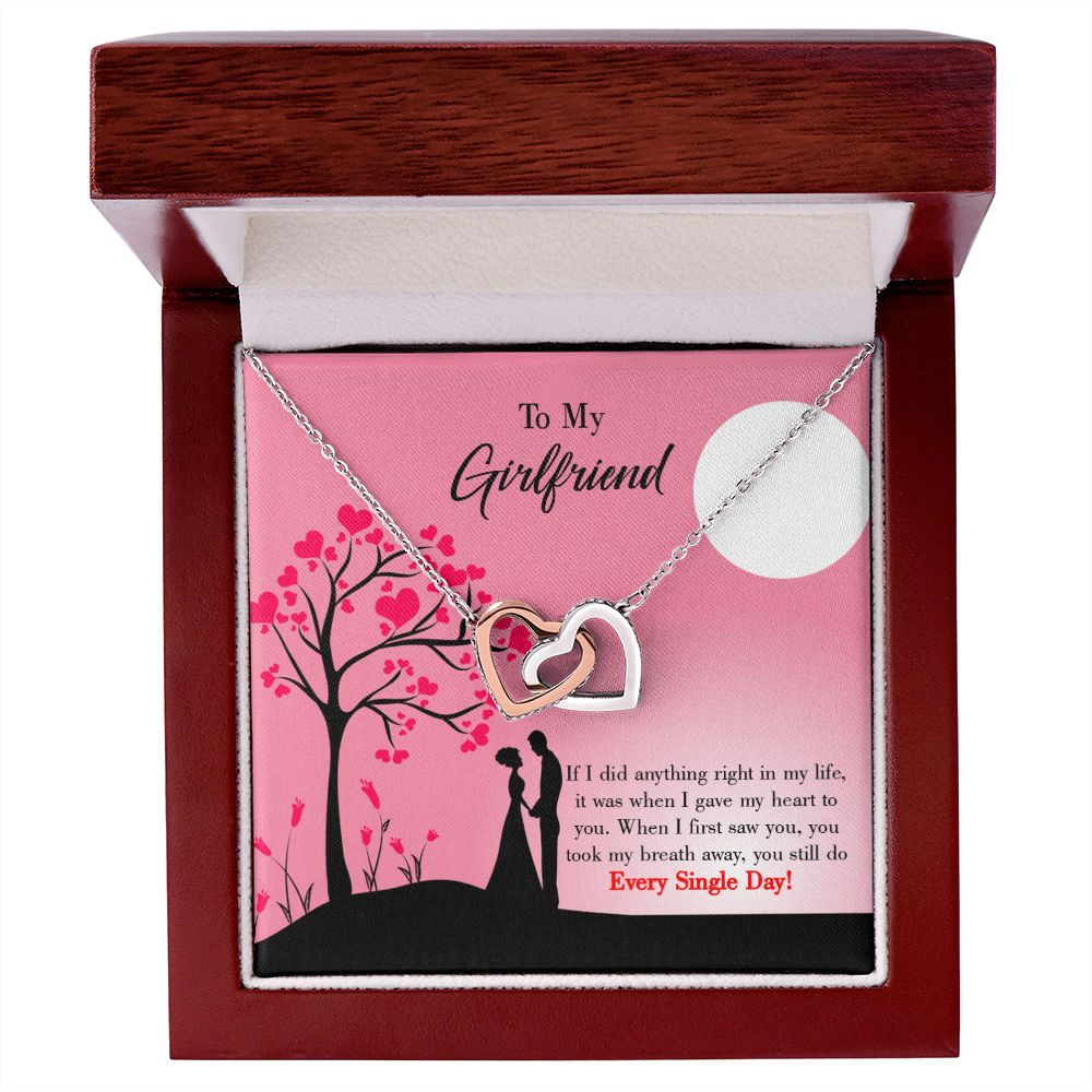 To My Girlfriend I Gave My Heart to You Inseparable Necklace-Express Your Love Gifts