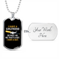 To My Girlfriend I Have a Girlfriend I Have a Bat Necklace Stainless Steel or 18k Gold Dog Tag 24" Chain-Express Your Love Gifts