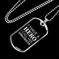 To My Girlfriend I Have A Hero I Call Her Girlfriend Necklace Stainless Steel or 18k Gold Dog Tag 24" Chain-Express Your Love Gifts
