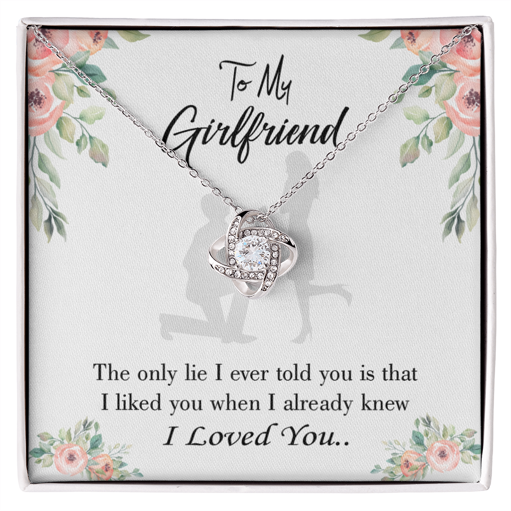 To My Girlfriend I Knew I loved You Infinity Knot Necklace Message Card-Express Your Love Gifts