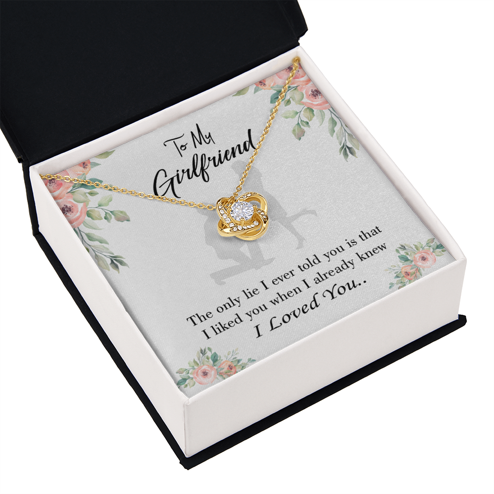 To My Girlfriend I Knew I loved You Infinity Knot Necklace Message Card-Express Your Love Gifts