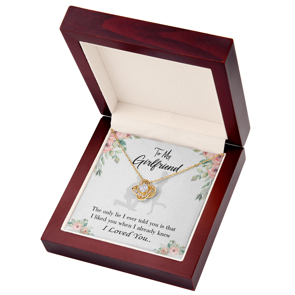 To My Girlfriend I Knew I loved You Infinity Knot Necklace Message Card-Express Your Love Gifts