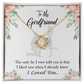 To My Girlfriend I Knew I loved You Infinity Knot Necklace Message Card-Express Your Love Gifts