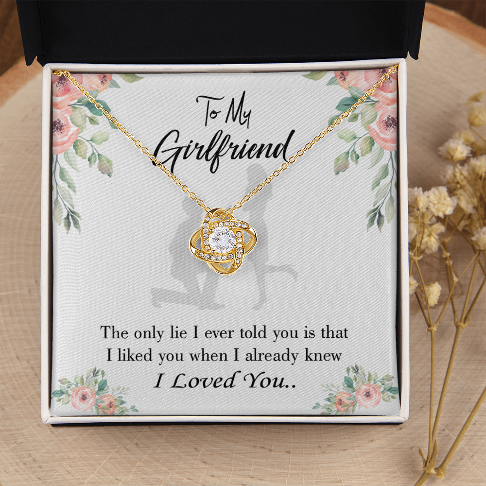 To My Girlfriend I Knew I loved You Infinity Knot Necklace Message Card-Express Your Love Gifts