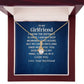 To My Girlfriend I Know the Distance is Hard Alluring Ribbon Necklace Message Card-Express Your Love Gifts