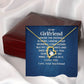 To My Girlfriend I Know the Distance is Hard Forever Necklace w Message Card-Express Your Love Gifts