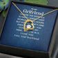 To My Girlfriend I Know the Distance is Hard Forever Necklace w Message Card-Express Your Love Gifts