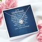 To My Girlfriend I Know the Distance is Hard Infinity Knot Necklace Message Card-Express Your Love Gifts