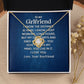 To My Girlfriend I Know the Distance is Hard Infinity Knot Necklace Message Card-Express Your Love Gifts