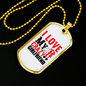 To My Girlfriend I Love My Crazy Girlfriend Necklace Stainless Steel or 18k Gold Dog Tag 24" Chain-Express Your Love Gifts