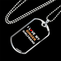 To My Girlfriend I Love My Ginger Girlfriend Necklace Stainless Steel or 18k Gold Dog Tag 24" Chain-Express Your Love Gifts