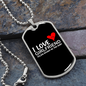 To My Girlfriend I Love My Girlfriend Heart Girlfriend Necklace Stainless Steel or 18k Gold Dog Tag 24" Chain-Express Your Love Gifts