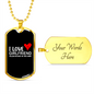 To My Girlfriend I Love My Girlfriend Heart Girlfriend Necklace Stainless Steel or 18k Gold Dog Tag 24" Chain-Express Your Love Gifts