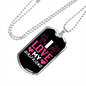 To My Girlfriend I Love My Girlfriend Necklace Stainless Steel or 18k Gold Dog Tag 24" Chain-Express Your Love Gifts