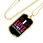 To My Girlfriend I Love My Girlfriend Necklace Stainless Steel or 18k Gold Dog Tag 24" Chain-Express Your Love Gifts