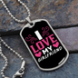 To My Girlfriend I Love My Girlfriend Necklace Stainless Steel or 18k Gold Dog Tag 24" Chain-Express Your Love Gifts