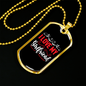 To My Girlfriend I Love My Girlfriend Red and White Necklace Stainless Steel or 18k Gold Dog Tag 24" Chain-Express Your Love Gifts