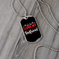 To My Girlfriend I Love My Girlfriend Red and White Necklace Stainless Steel or 18k Gold Dog Tag 24" Chain-Express Your Love Gifts