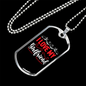 To My Girlfriend I Love My Girlfriend Red and White Necklace Stainless Steel or 18k Gold Dog Tag 24" Chain-Express Your Love Gifts