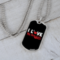 To My Girlfriend I Love My Girlfriend TranspArent Necklace Stainless Steel or 18k Gold Dog Tag 24" Chain-Express Your Love Gifts