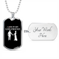 To My Girlfriend I Love My Hot Girlfriend Necklace Stainless Steel or 18k Gold Dog Tag 24" Chain-Express Your Love Gifts