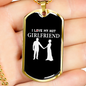 To My Girlfriend I Love My Hot Girlfriend Necklace Stainless Steel or 18k Gold Dog Tag 24" Chain-Express Your Love Gifts