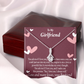 To My Girlfriend I Love You And I Always Will Alluring Ribbon Necklace Message Card-Express Your Love Gifts