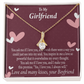 To My Girlfriend I Love You And I Always Will Alluring Ribbon Necklace Message Card-Express Your Love Gifts
