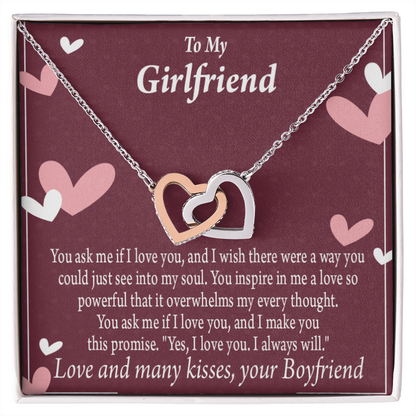 To My Girlfriend I Love You And I Always Will Inseparable Necklace-Express Your Love Gifts