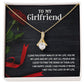 To My Girlfriend I Love You Every Minute of My Life Alluring Ribbon Necklace Message Card-Express Your Love Gifts