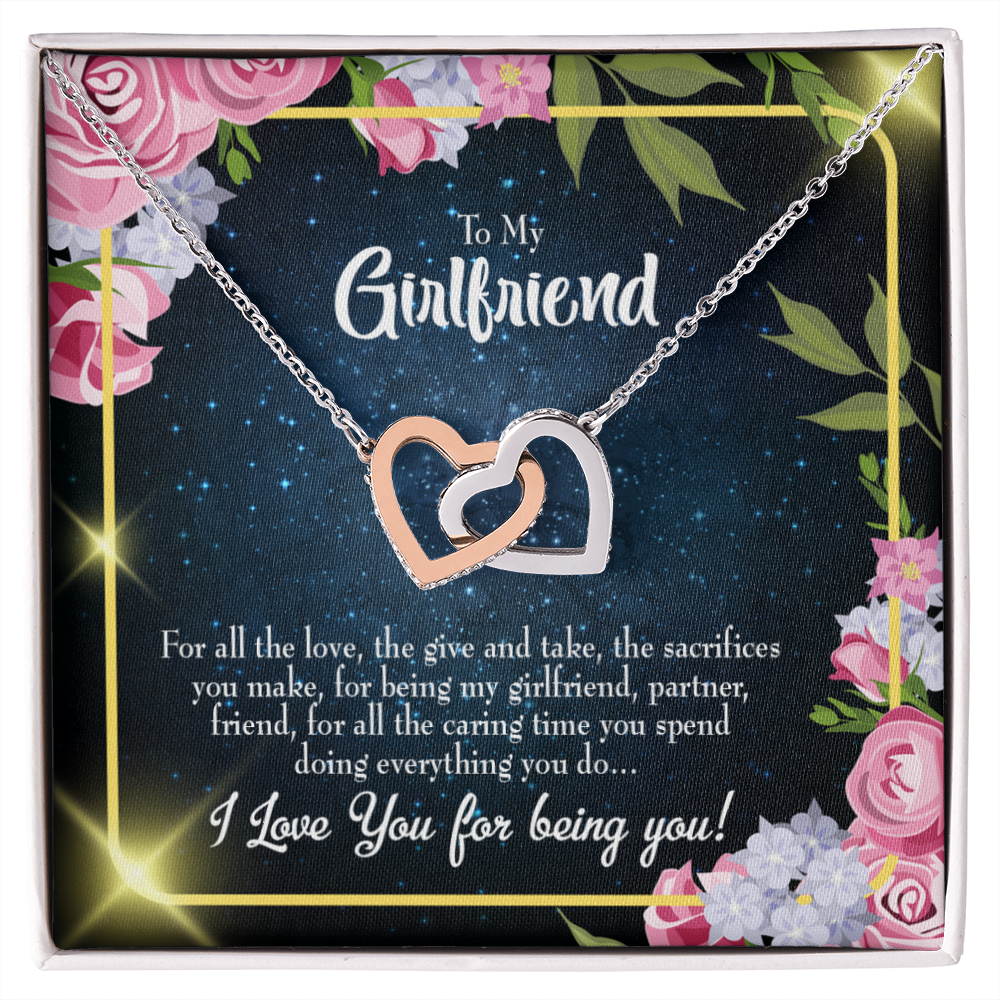 To My Girlfriend I Love You For Being You Inseparable Necklace-Express Your Love Gifts