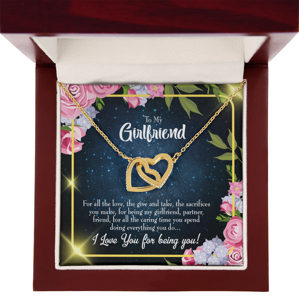 To My Girlfriend I Love You For Being You Inseparable Necklace-Express Your Love Gifts