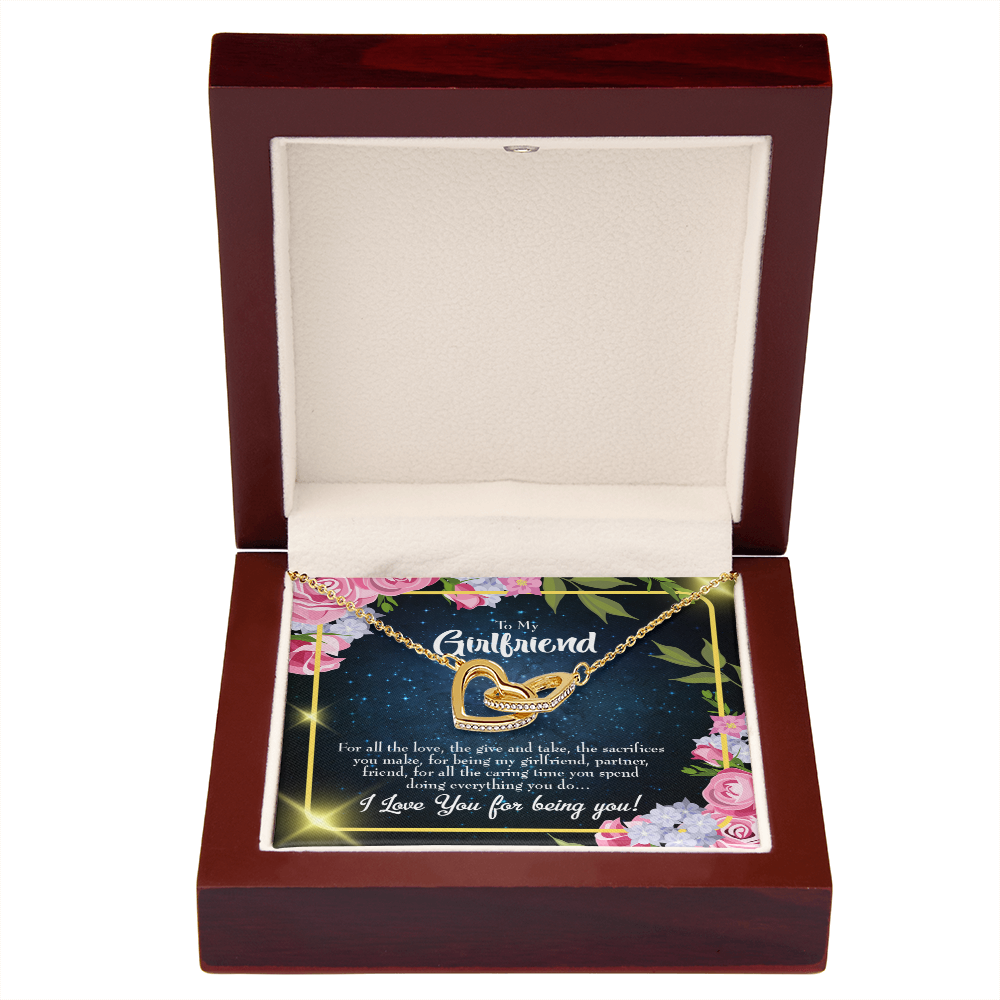 To My Girlfriend I Love You For Being You Inseparable Necklace-Express Your Love Gifts