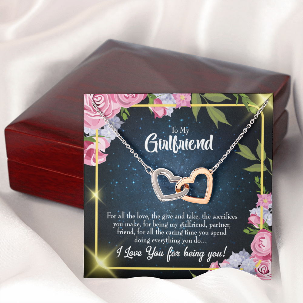 To My Girlfriend I Love You For Being You Inseparable Necklace-Express Your Love Gifts