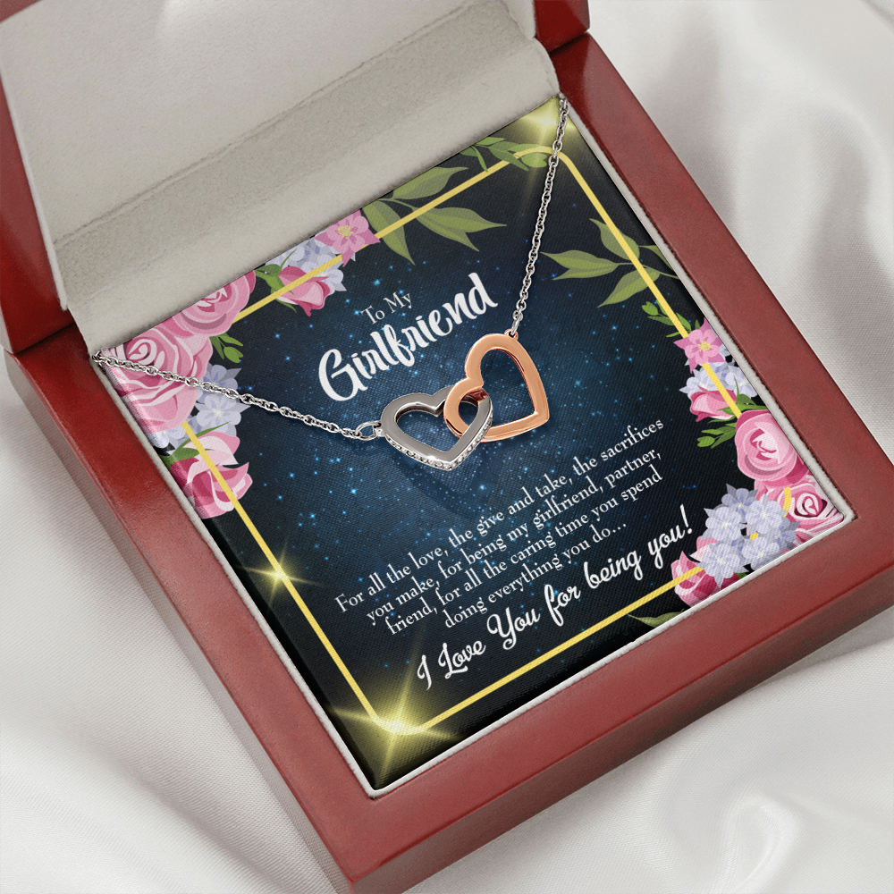 To My Girlfriend I Love You For Being You Inseparable Necklace-Express Your Love Gifts