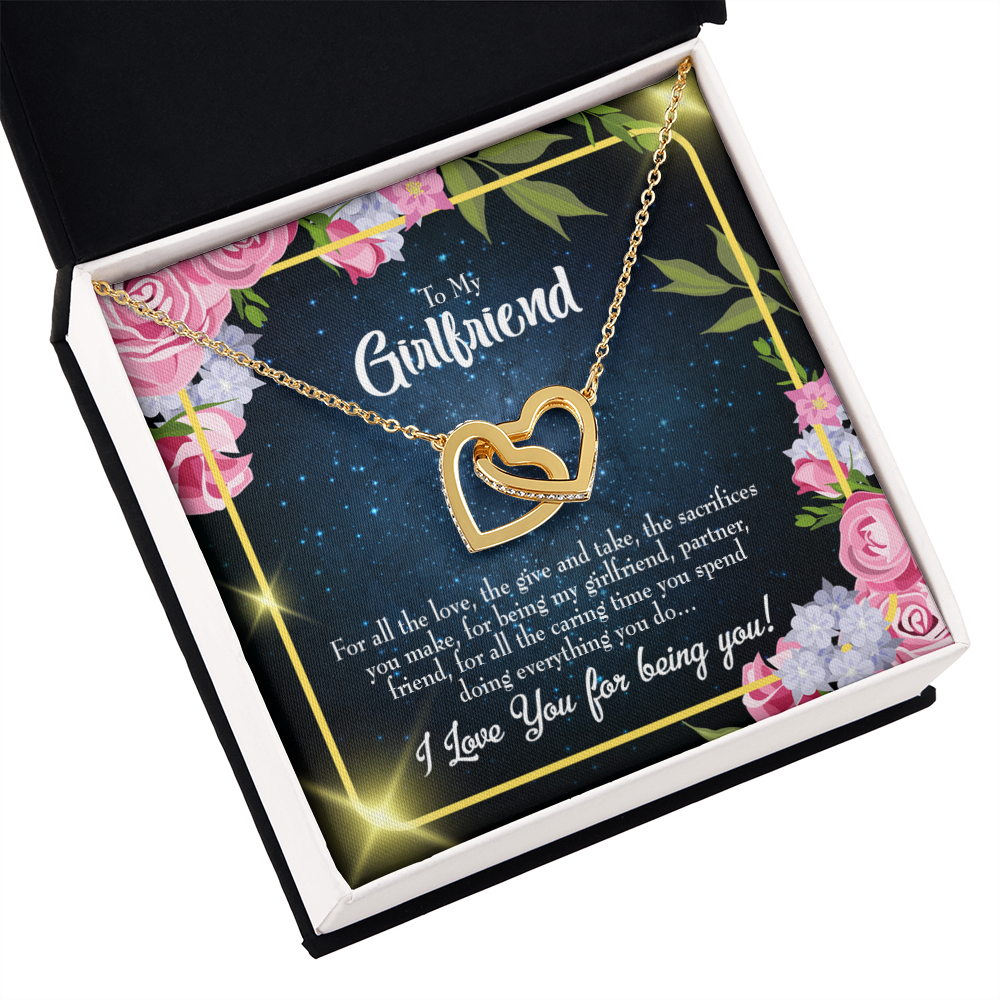 To My Girlfriend I Love You For Being You Inseparable Necklace-Express Your Love Gifts