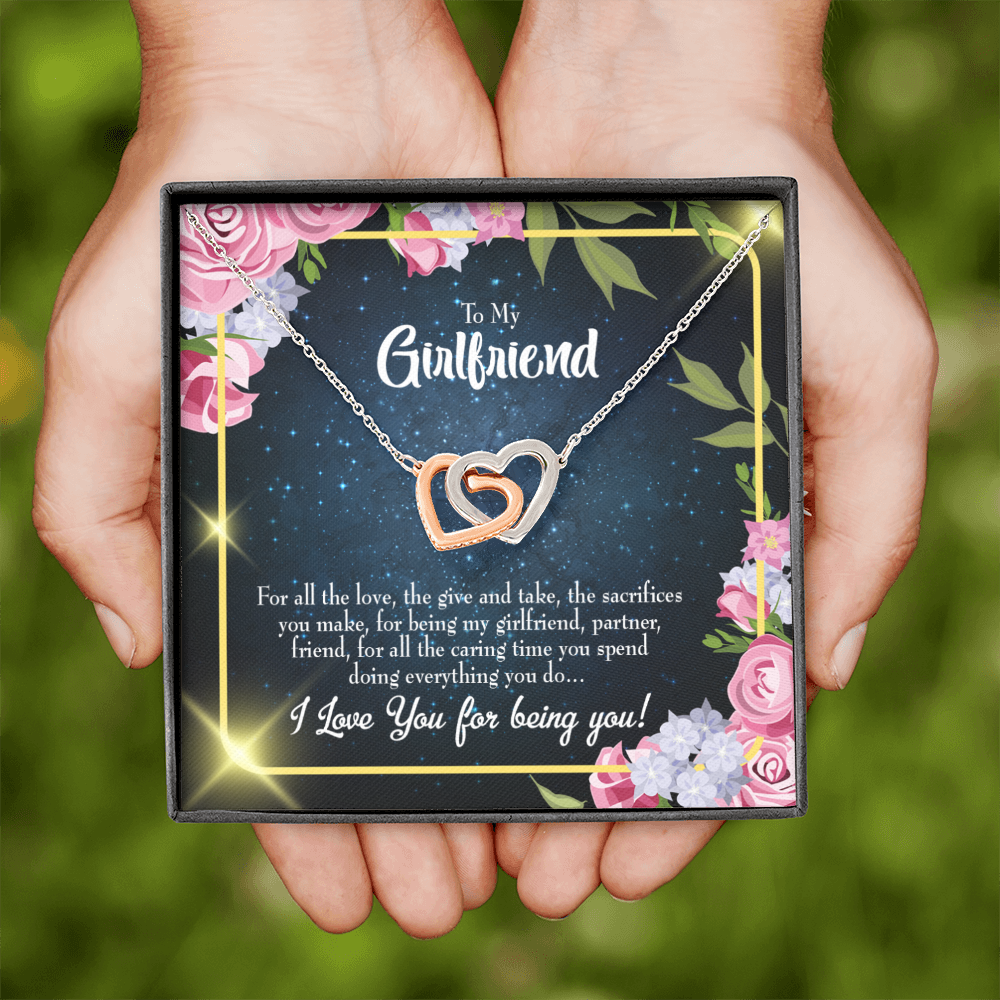 To My Girlfriend I Love You For Being You Inseparable Necklace-Express Your Love Gifts