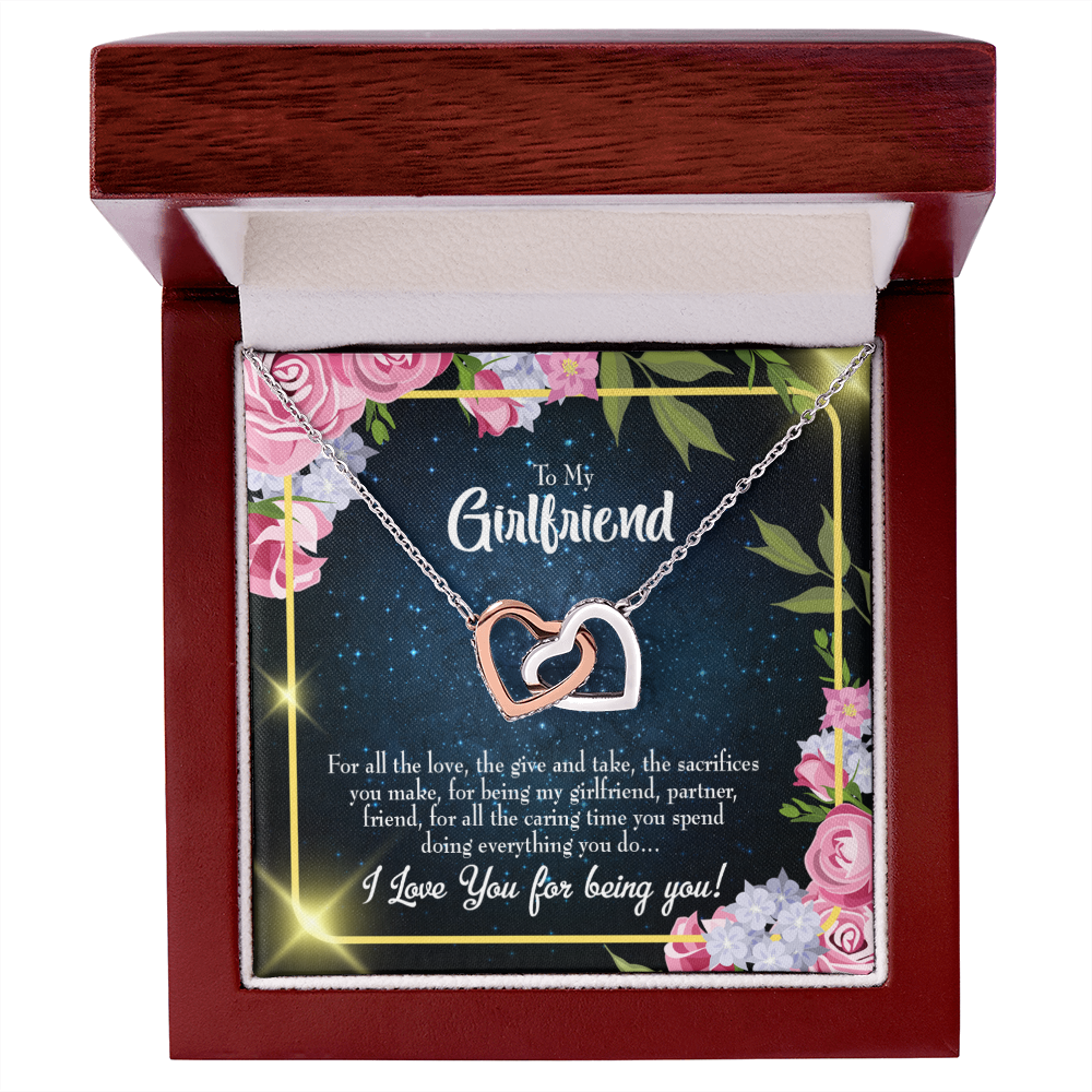 To My Girlfriend I Love You For Being You Inseparable Necklace-Express Your Love Gifts