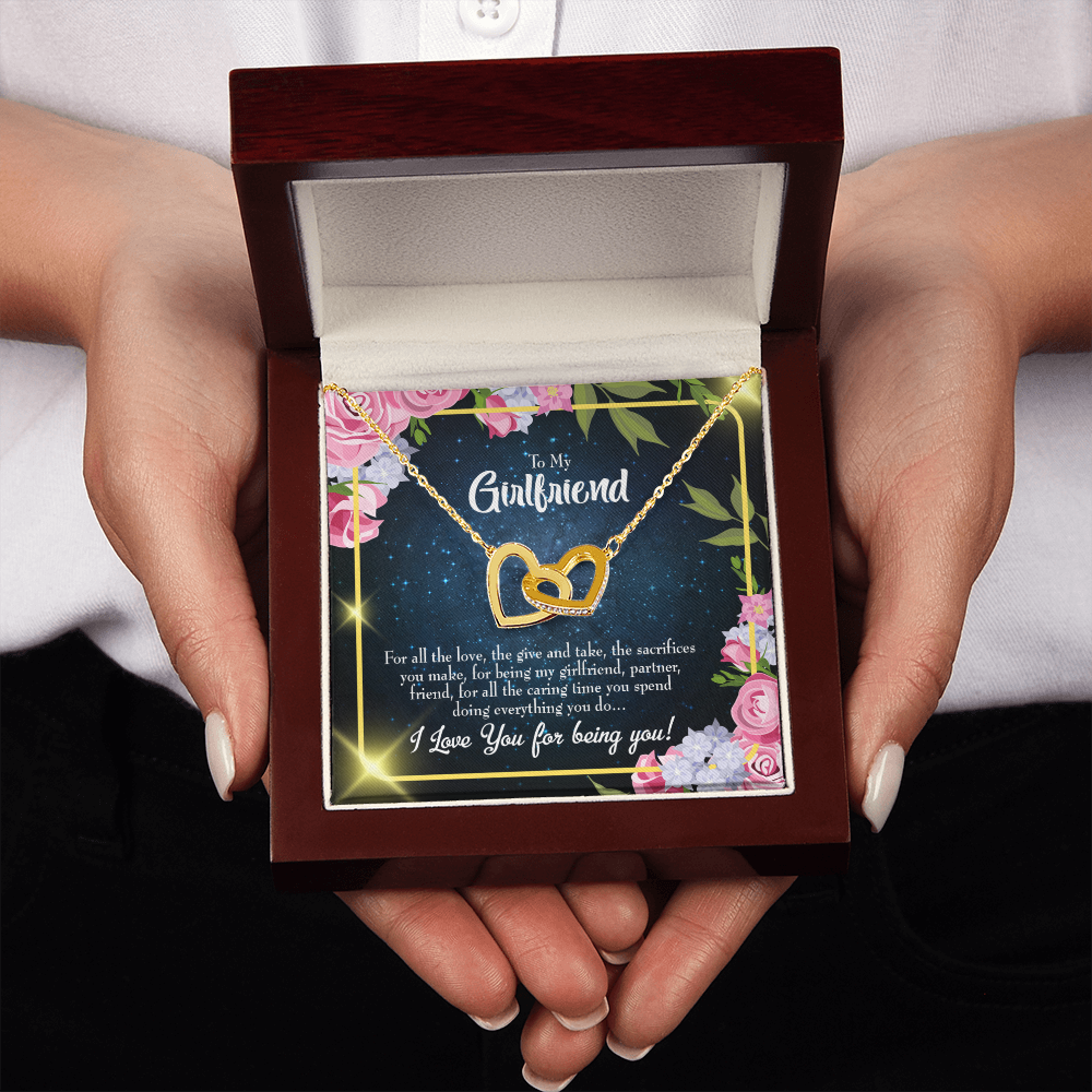 To My Girlfriend I Love You For Being You Inseparable Necklace-Express Your Love Gifts