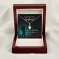 To My Girlfriend I Love You Forever Alluring Ribbon Necklace Message Card-Express Your Love Gifts