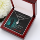To My Girlfriend I Love You Forever Alluring Ribbon Necklace Message Card-Express Your Love Gifts