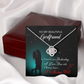 To My Girlfriend I Love You Forever Infinity Knot Necklace Message Card-Express Your Love Gifts