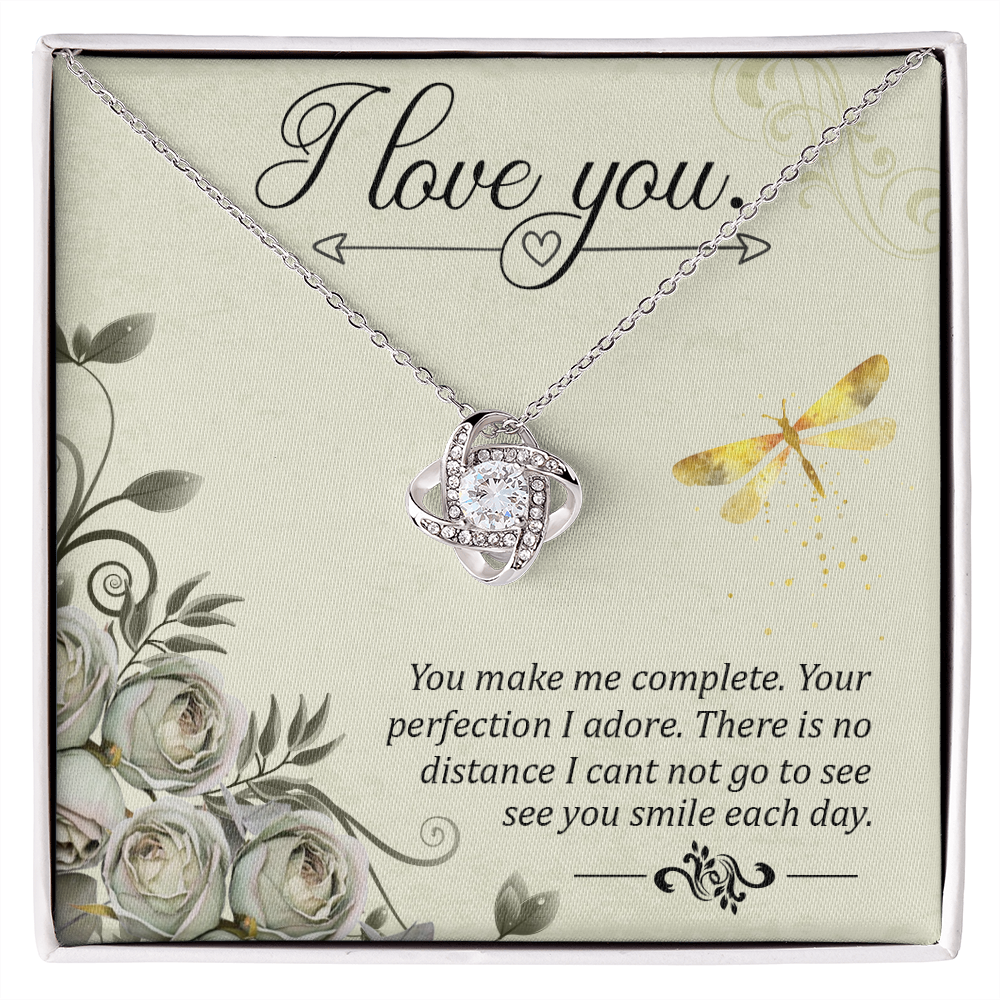 To My Girlfriend I love you Infinity Knot Necklace Message Card-Express Your Love Gifts