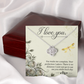 To My Girlfriend I love you Infinity Knot Necklace Message Card-Express Your Love Gifts