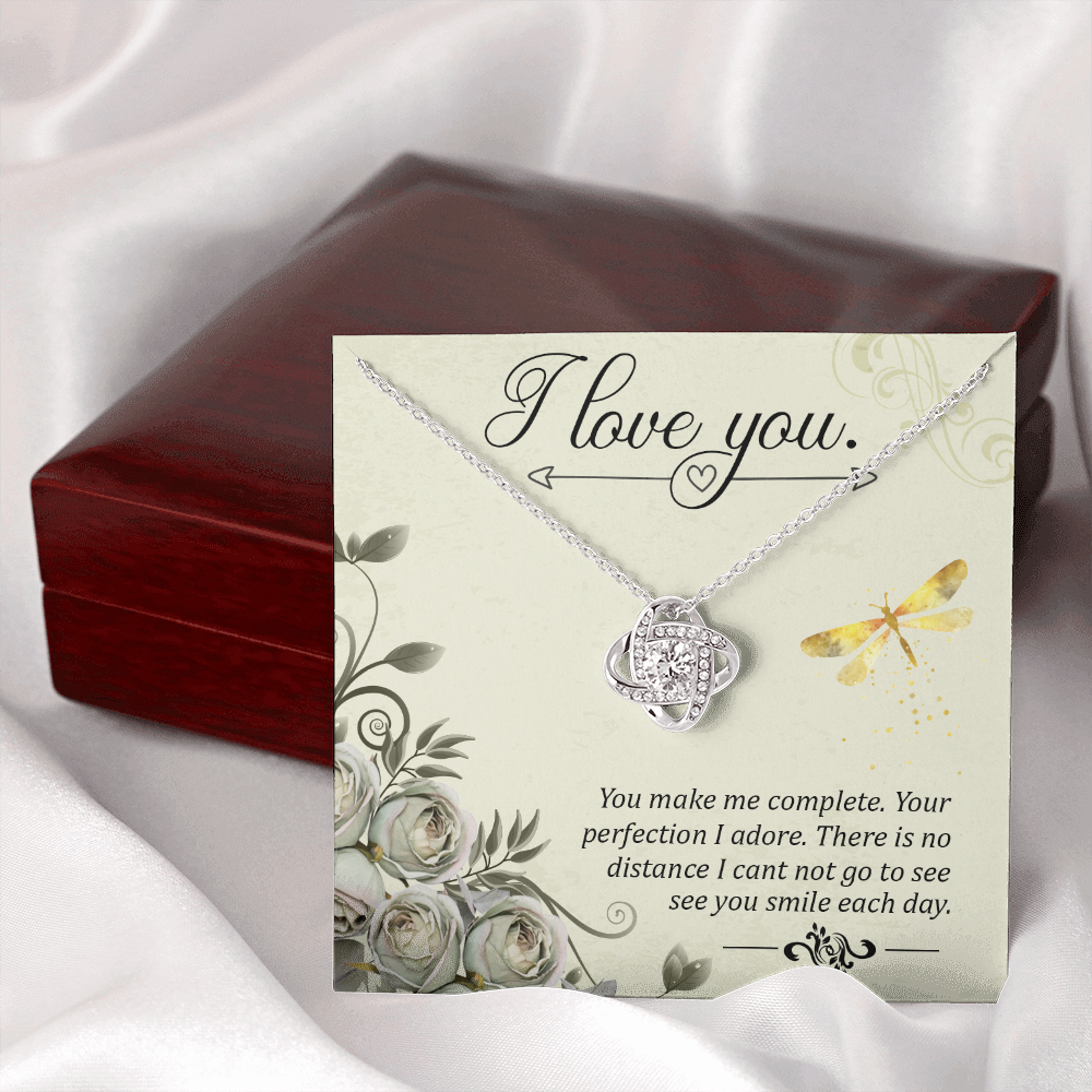 To My Girlfriend I love you Infinity Knot Necklace Message Card-Express Your Love Gifts